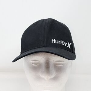 Hurley Corp Textures Men's Hat / Cap Size Flexfit L/XL Black/White Nike Dri-Fit